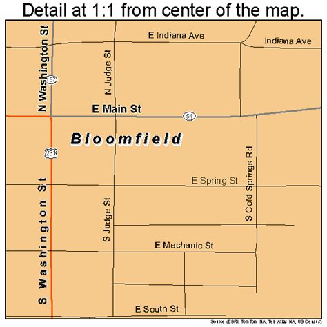Bloomfield Indiana Street Map 1805716