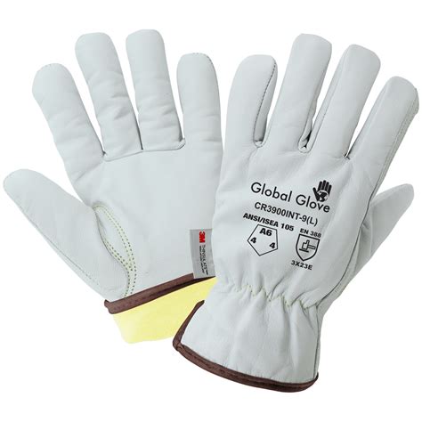 Global Glove & Safety CR3900INT Grain Goatskin Insulated Gloves, Cut A