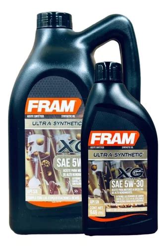 Aceite Motor Auto Fram 5w30 Dexos Api Sn Sintético 5 94l Envío gratis