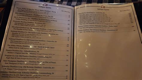 Menu at Angus Barn, Raleigh, Glenwood Ave