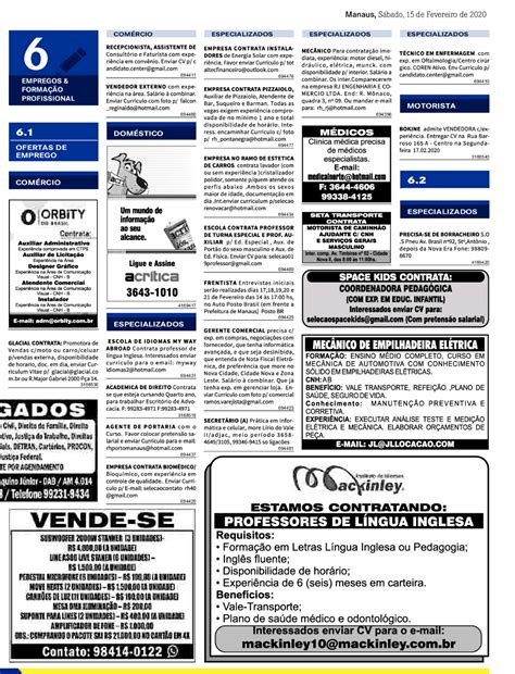 Jornal Classificados De Emprego