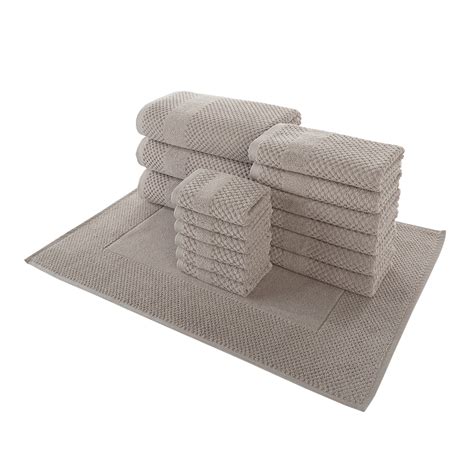 Alexis® Antimicrobial Honeycomb™ 16 Piece Towel Set Almond Alexis