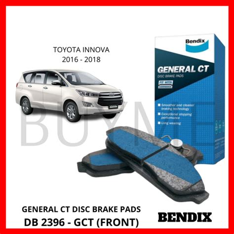 Bendix Brake Pad Front For Toyota Innova Db Gct