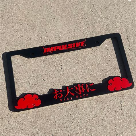 Red Stay Safe License Plate Frames Etsy