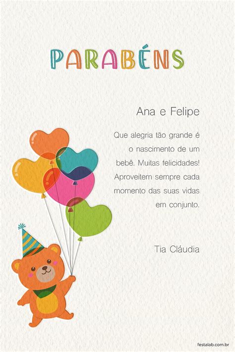 Mensagens Para Cha De Fraldas - 9 Modelos de Cartão de Chá De Fraldas para editar | FestaLab