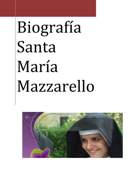 Biografia Santa Maria Mazzarello Pdf