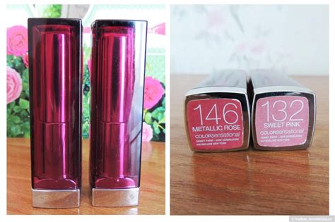 Помада Maybelline Color Sensational в оттенках №146 Metallic Rose и ...