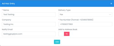 Sending a Fax Message