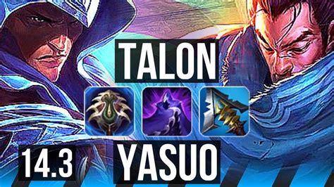 Talon Vs Yasuo Mid 9320 300 Games Dominating Euw Master 14