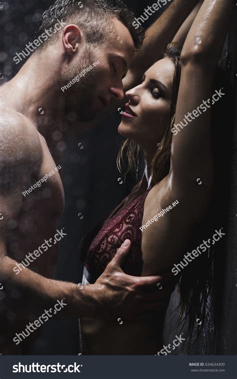 Man Touching Womans Breasts Lingerie During Stock Photo Shutterstock