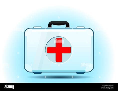 First Aid Box Icon Medical Kit Emergency Suitcase White First Aid