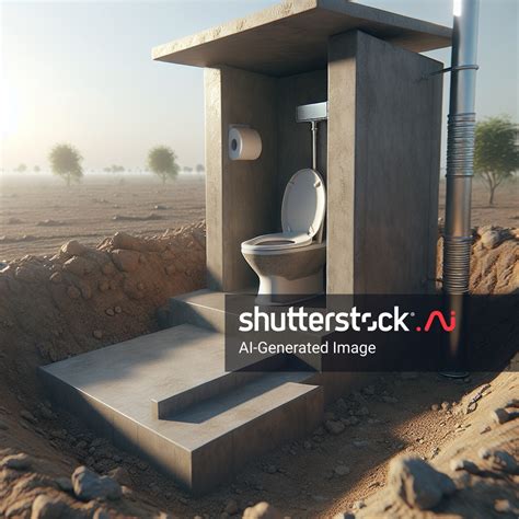 modern pit latrine ai generated image  shutterstock