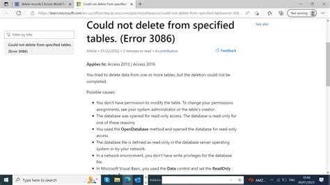 how to delete records in access