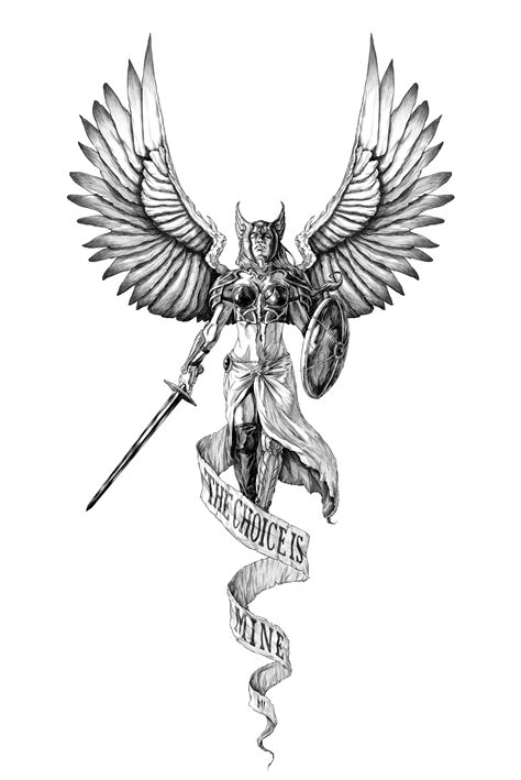 25 exquisite valkyrie tattoo designs that will give you strength