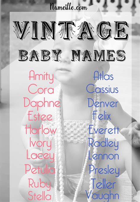 100 Forgotten Vintage Names For Girls And Boys I Nameille Vintage Baby