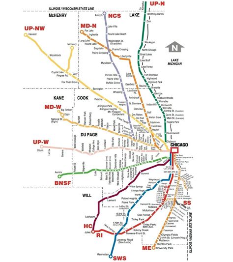Metra Train Map