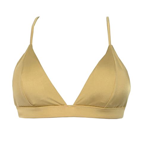 Μαγιό τρίγωνο Rock Club Χρυσό Τοπ Bikini Σταθερό cup C lingerie shop gr