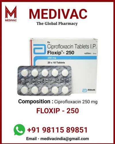 Floxip 250 Ciprofloxacin Tablets 250 Mg At Rs 21 95 Stripe