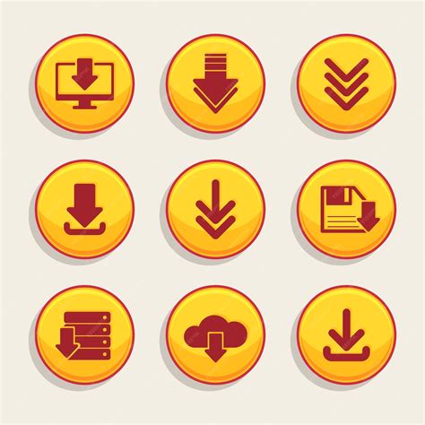 Free Vector | Free download buttons icons design