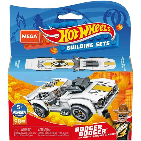 Конструктор Mega Construx Hot Wheels Машинка гоночная Роджер Доджер