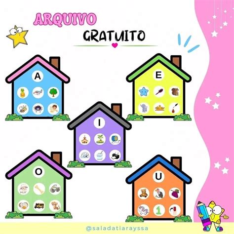 Quantas Vogais Tem A Palavra Casa - Mais um arquivo incrível e gratuito pra vocês 🥰 A casa das vogais 💫 💛 ...