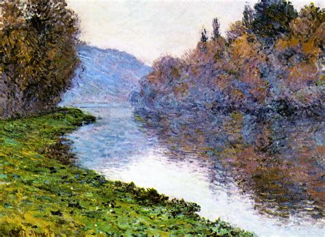 Banks Of The Seine At Jenfosse Clear Weather 1884 Painting Claude