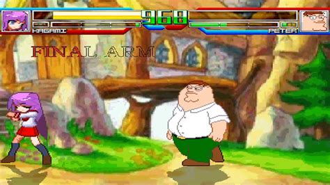 NICK54222 MUGEN Kagami Hiiragi Me VS Peter Griffin Warner YouTube