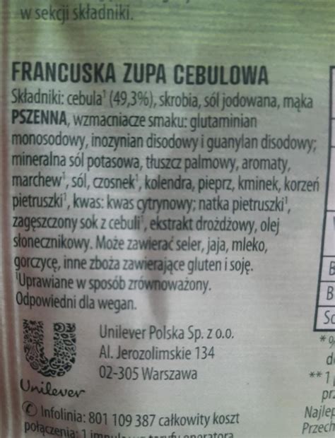 Knorr Rozkosze Podniebienia Francuska Zupa Cebulowa 31 G Kalorie Kj
