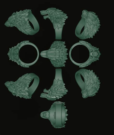 house stark ring 3D model 3D printable | CGTrader