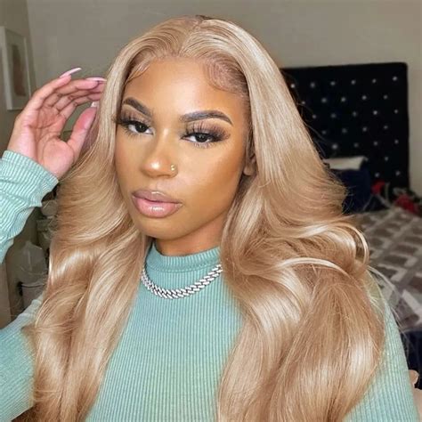 Ash Blonde Color 13x6 Lace Frontal Wig Body Wave Straight Human Hair Lace Wig Tinashe Hair