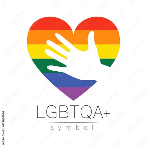 Vector Lgbtqa Logo Symbol Pride Flag Background Icon For Gay Lesbian Bisexual Transsexual