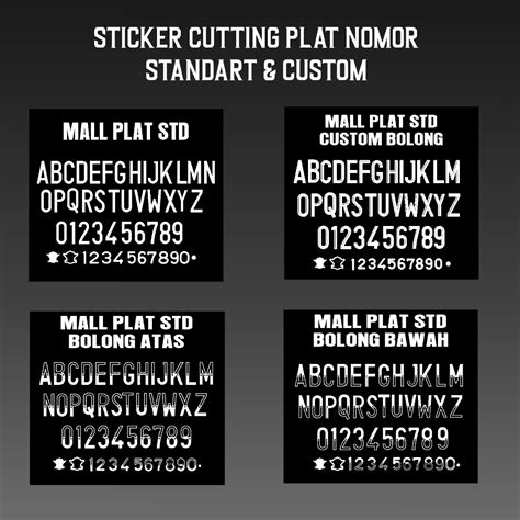 Jual STICKER PLAT NOMOR MOTOR STICKER CUTTING PLAT NOMOR STANDART DAN