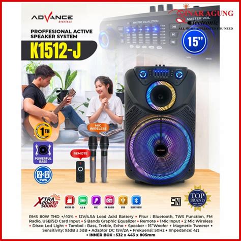 jual advance   kj professional party speaker system