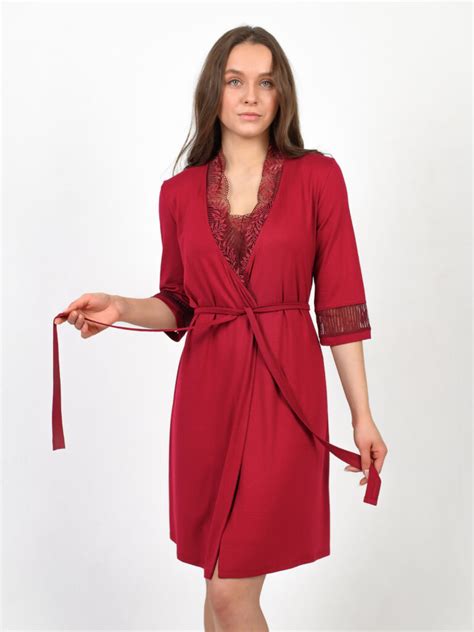 Жіночий комплект халат+сорочка 1575-92 | NEL