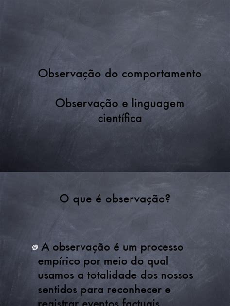 O Que É Observação - Definição e Técnicas de Observação Comportamental | PDF | Tempo ...