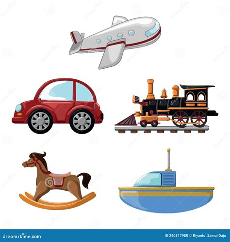 Land Sea And Air Transportation Set Collection Illustration Stock