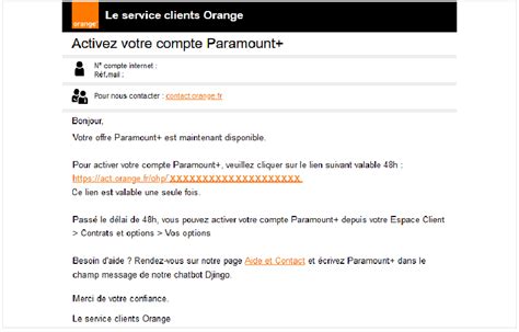 Paramount Activer Votre Option Assistance Orange