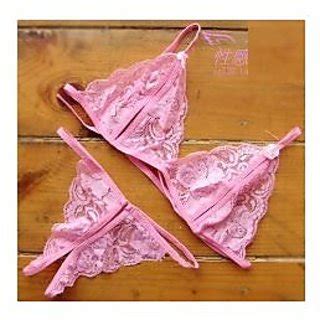 Lingerie Set Chic Women Lace 1 Bra 1 G String Bikini Set 1 Qty