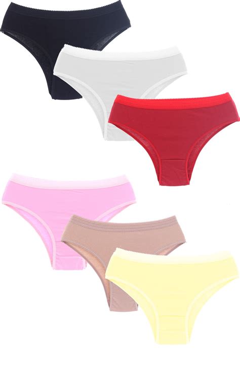 KIT 6 CALCINHAS ALGODÃO ELÁSTICO EXPOSTO Seny Lingerie