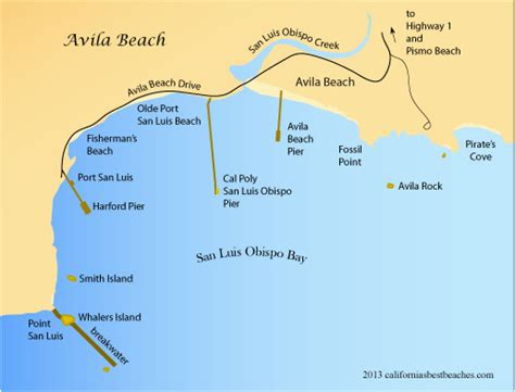 Avila Beach California Map | secretmuseum