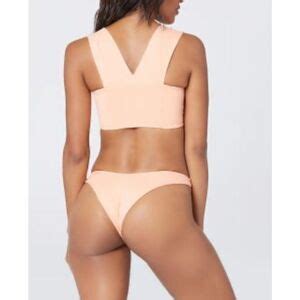 L Space Swim Nwt Lspace Parker Top Cabana Bitsy Bottom Tangy Peach Orange Bikini Set Poshmark