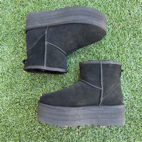 Black Mini Platform Uggs Women’s Size 6 In Excellent Depop