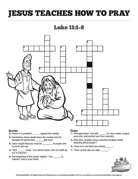 pin  top sunday school crossword puzzles
