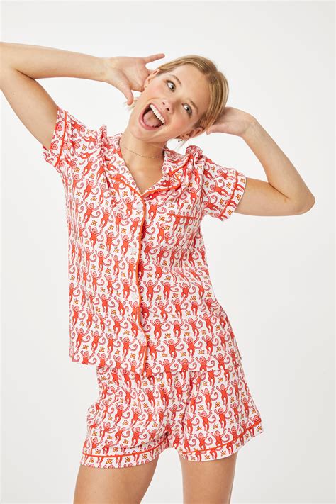 Monkey Polo Pajamas Pajamas Pajama Set Pajamas Women