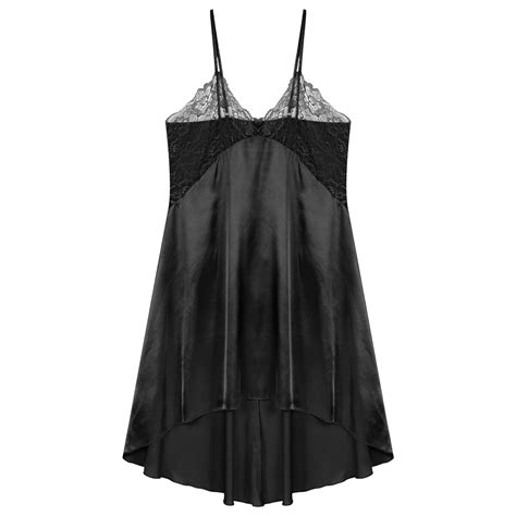 Herren Sexy Spitze Satin Kleid Crossdresser Sissy Gay Nachtkleid Unterwäsche eBay