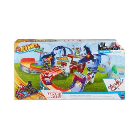 Bebeboutik Circuit Racerverse Spider Man Hot Wheels Hpl V Hicules Hot Wheels
