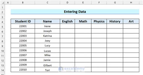 result sheet  excel  easy steps exceldemy