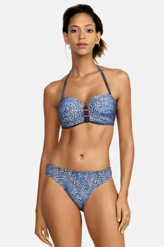 Feba Blue Jeans Bandeau Top With Hipster Bottom Bikini Set Lingerie And Leisure