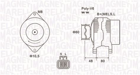 Alternator - 063731607010 MAGNETI MARELLI - 231004M510, A002TB3191 ...