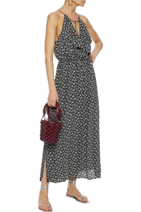 Zimmermann Cascade Ruffled Floral Print Crepe Midi Dress Sale Up To